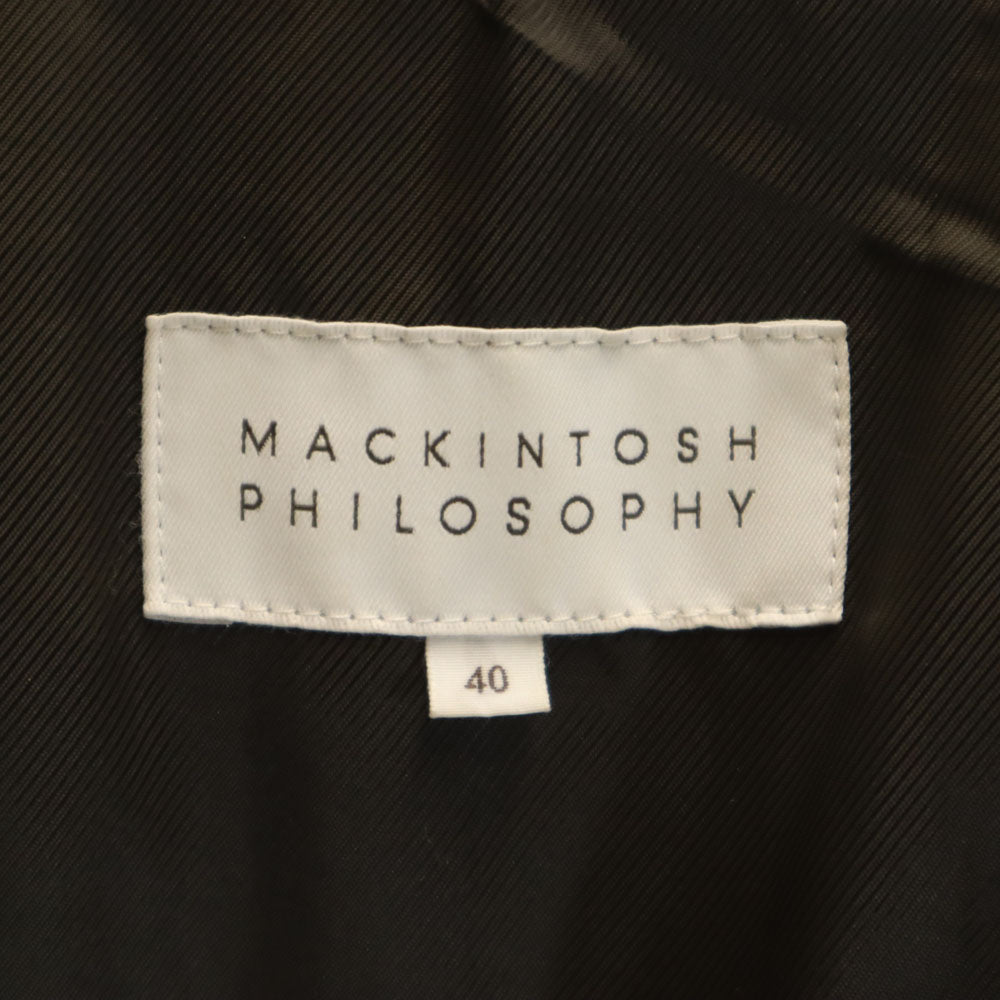 MACKINTOSH PHILOSOPHY マッキントッシュフィロソフィー ストライプ柄 ダウンジャケット 40 チャコールグレー メンズ