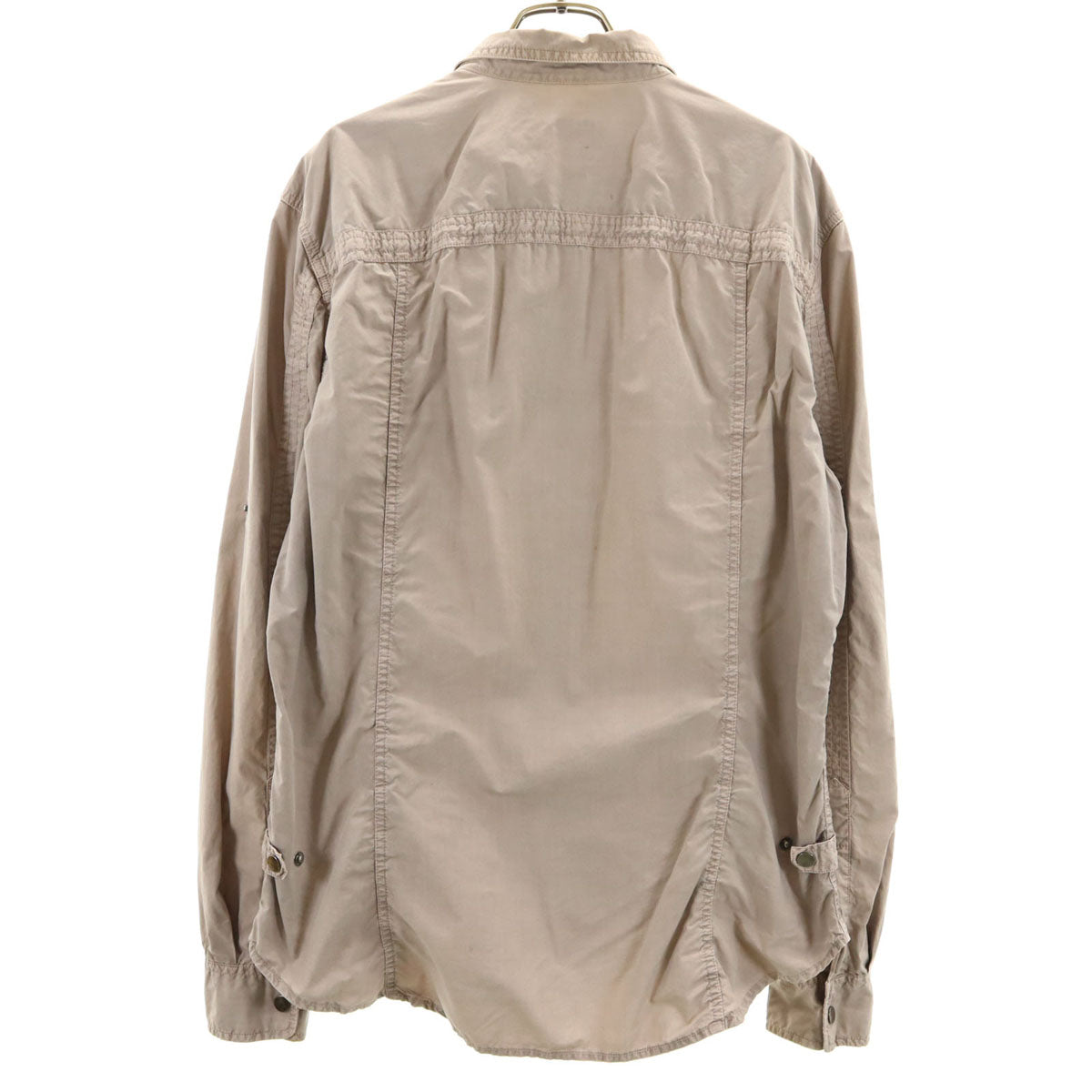 ARMANI EXCHANGE アルマーニエクスチェンジ 迷彩柄 長袖 シャツ L グレー ロールアップ メンズ