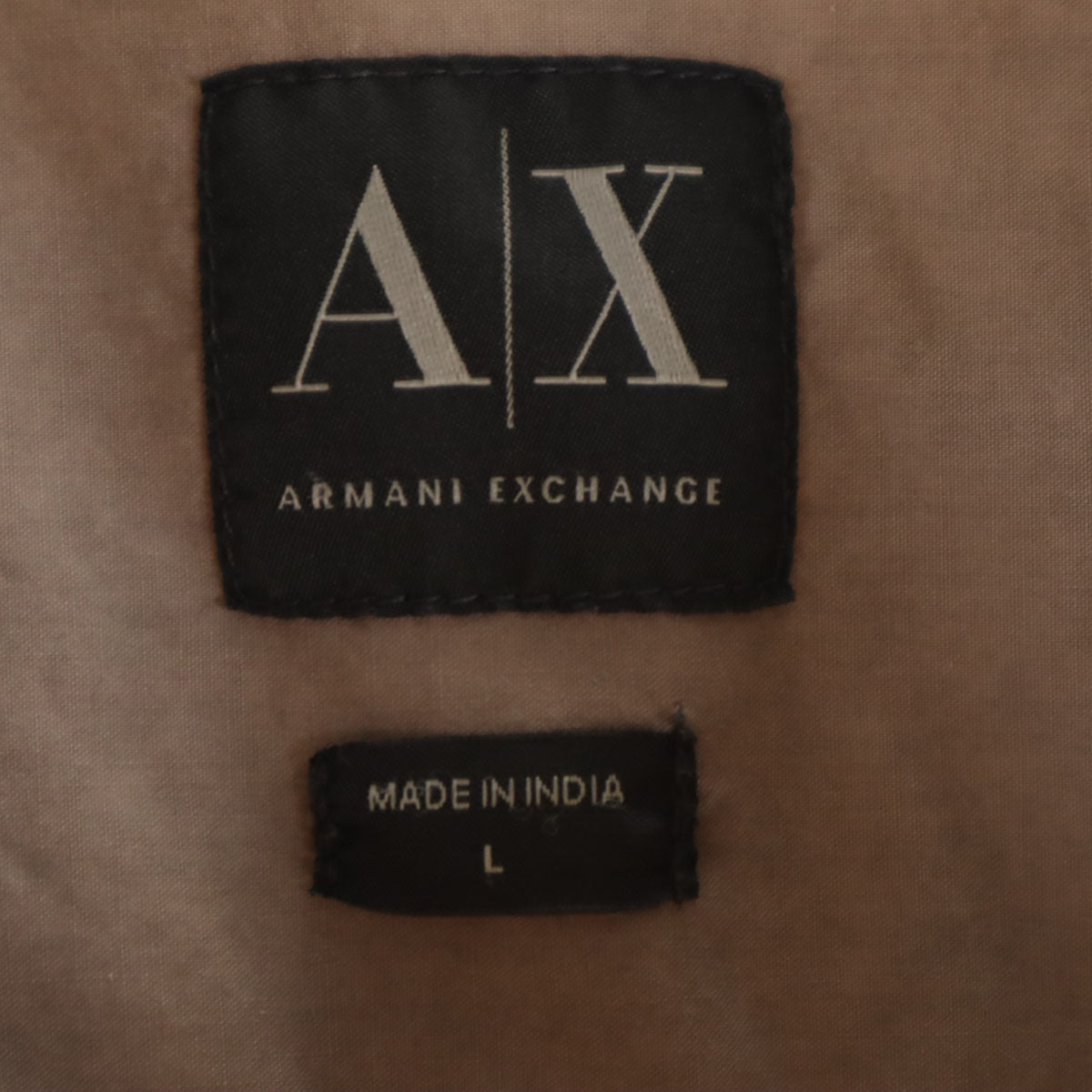 ARMANI EXCHANGE アルマーニエクスチェンジ 迷彩柄 長袖 シャツ L グレー ロールアップ メンズ