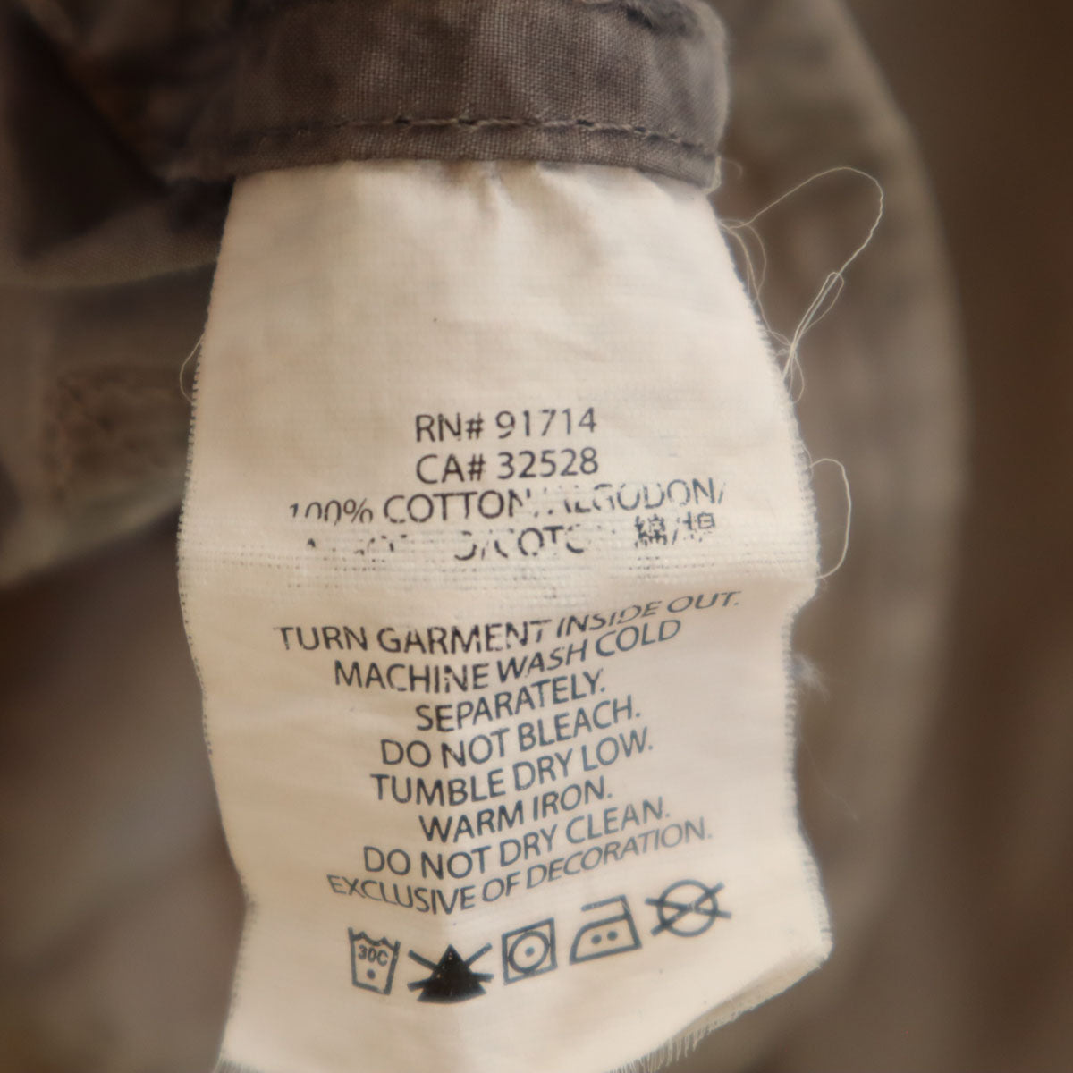 ARMANI EXCHANGE アルマーニエクスチェンジ 迷彩柄 長袖 シャツ L グレー ロールアップ メンズ