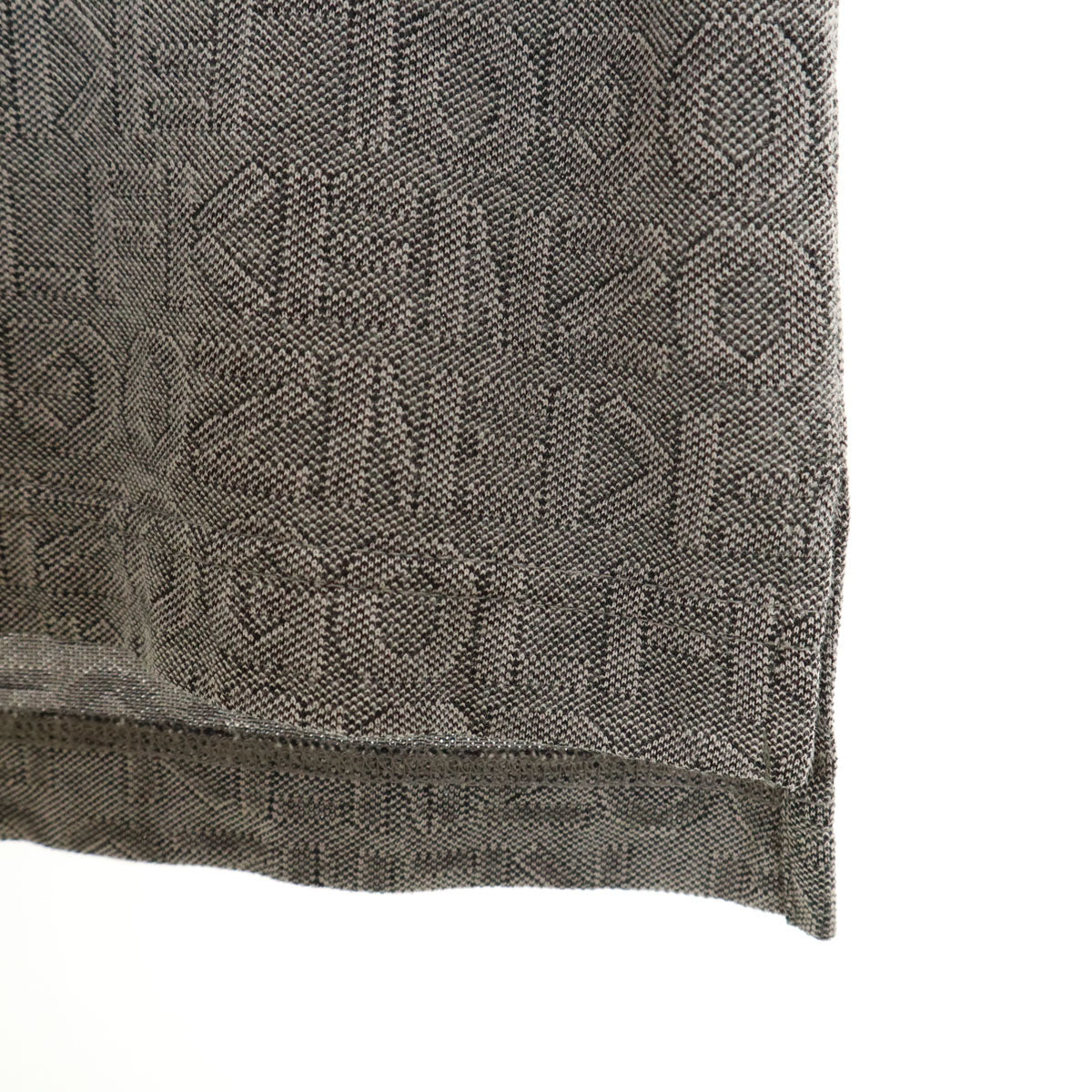 KENZO GOLF ケンゾーゴルフ 90s 日本製 オールド 総ロゴ 長袖 ポロシャツ 3 グレー メンズ