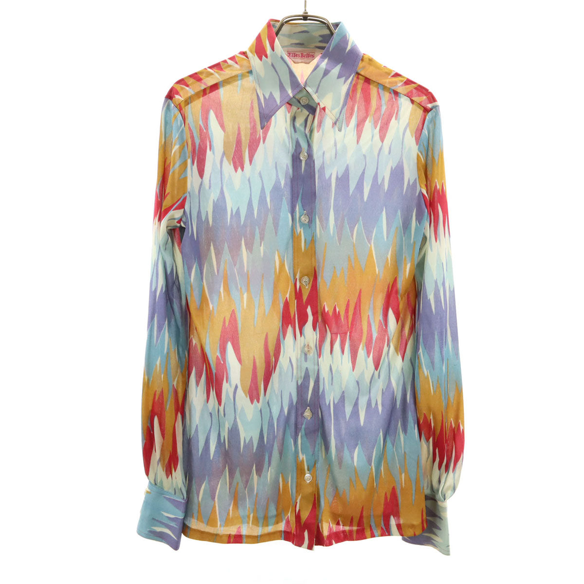 Elles Belles 70s ヴィンテージ 総柄 長袖 シャツ 13/14 マルチ レディース