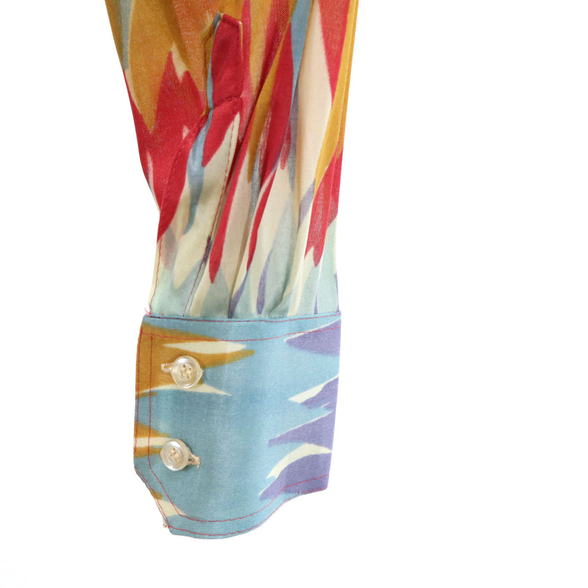 Elles Belles 70s ヴィンテージ 総柄 長袖 シャツ 13/14 マルチ レディース