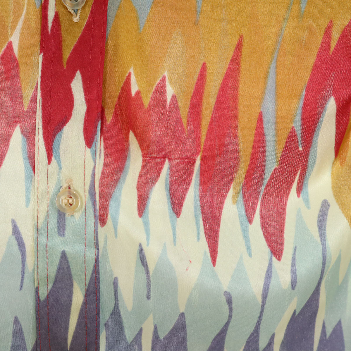 Elles Belles 70s ヴィンテージ 総柄 長袖 シャツ 13/14 マルチ レディース