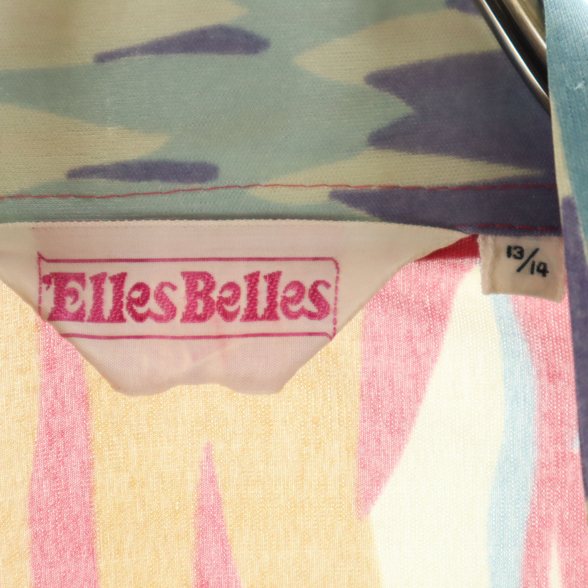 Elles Belles 70s ヴィンテージ 総柄 長袖 シャツ 13/14 マルチ レディース