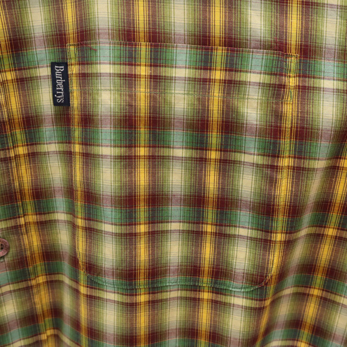 Burberrys バーバリーズ 90s オールド 白タグ オンブレチェック柄 長袖 コットンシャツ L C-TK83 メンズ