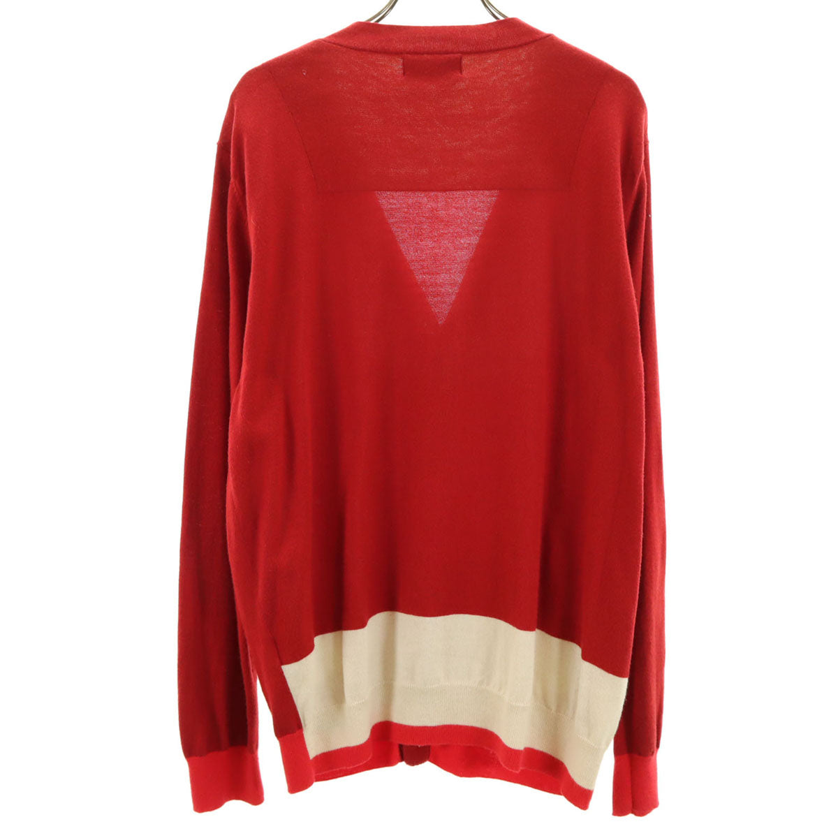 FRED PERRY フレッドペリー 長袖 ニットカーディガン XL 赤 メンズ