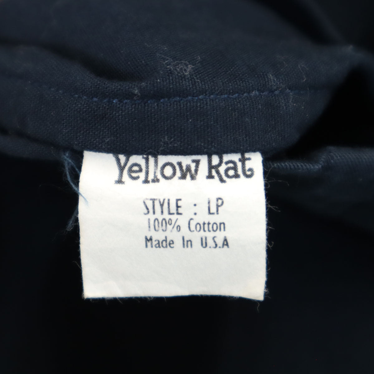 Yellow Rat イエローラット USA製 長袖 オープンカラー シャツ S ネイビー メンズ