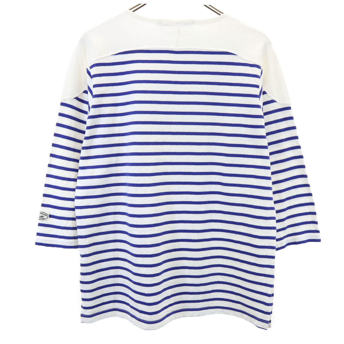 UNRIVALED アンライバルド 日本製 ボーダー柄 7分袖 バスクシャツ 2 ホワイト メンズ