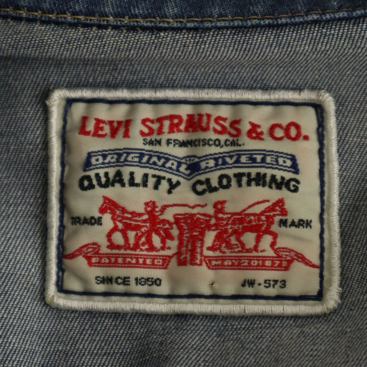 Levi's リーバイス 90s 日本製 オールド トラッカー ジャケット M ネイビー シャンブレー メンズ