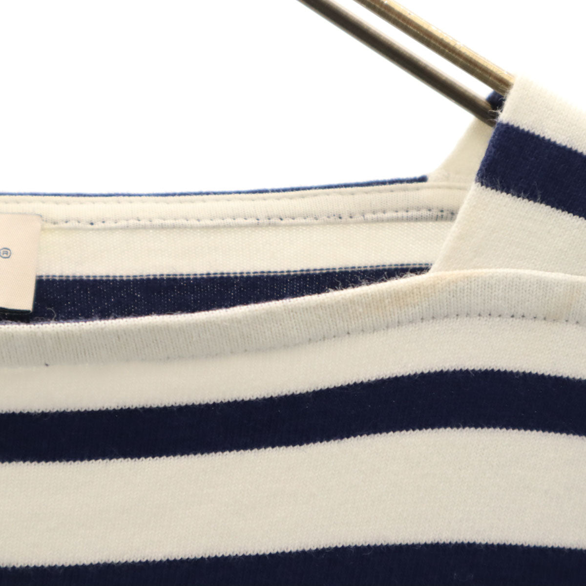 MONCLER モンクレール イタリア製 ボーダー柄 長袖 バスクシャツ XS ホワイト メンズ