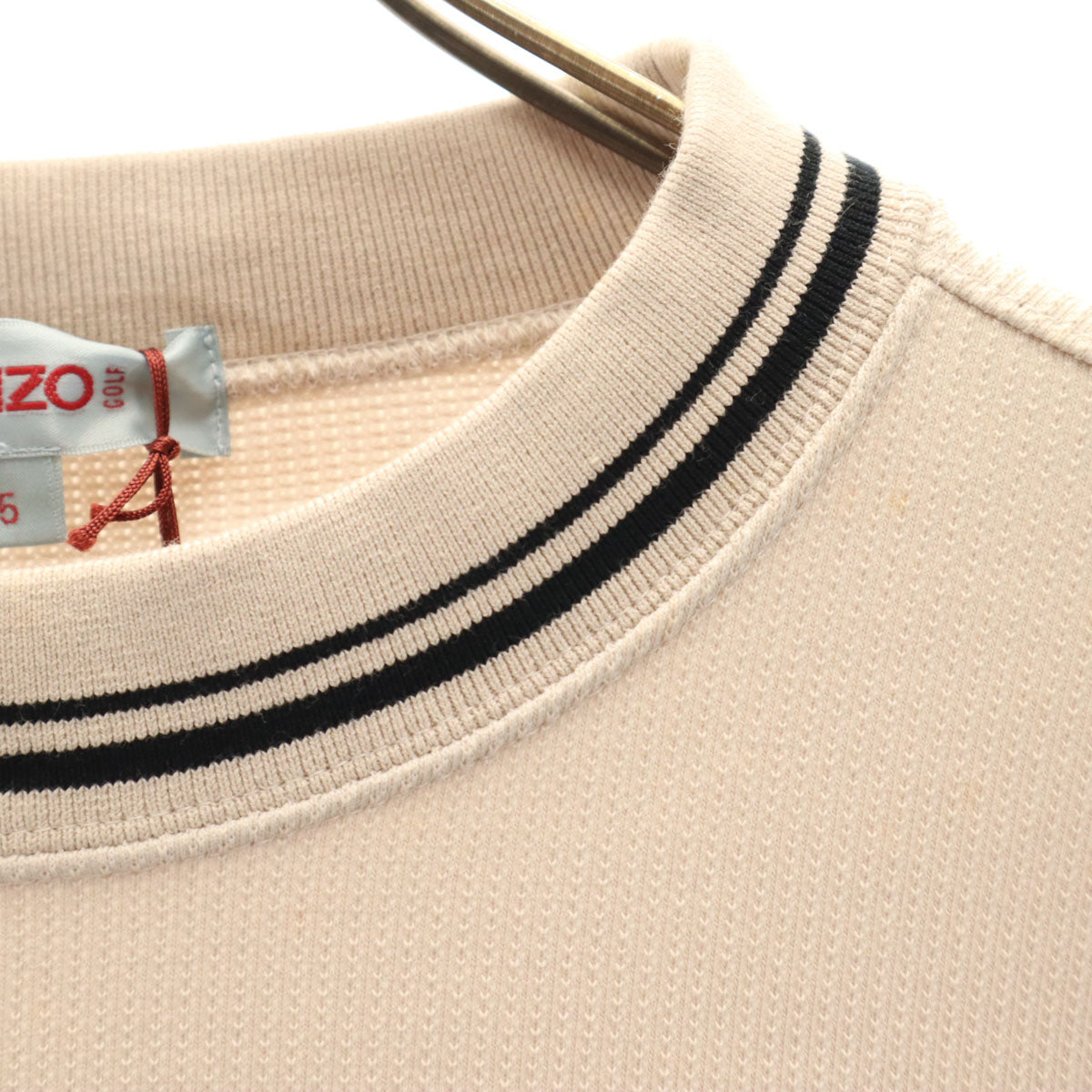未使用 KENZO GOLF ケンゾーゴルフ 90s 日本製 オールド デッドストック 長袖 トレーナー 5 グレージュ系 メンズ