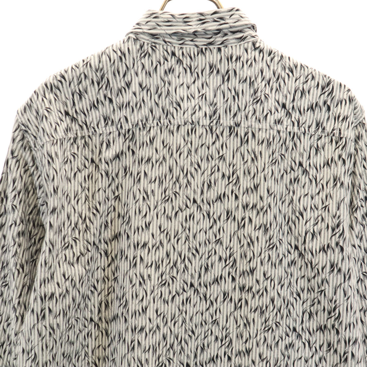 ARMANI EXCHANGE アルマーニエクスチェンジ ストライプ柄 長袖 オックスフォード シャツ M ホワイト 他 比翼 メンズ