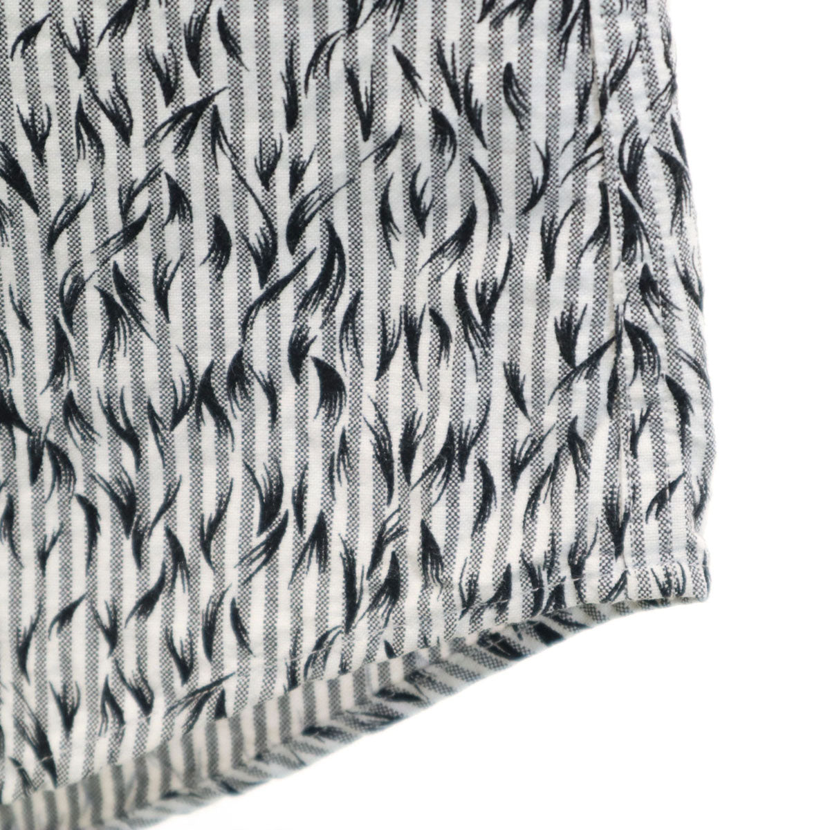 ARMANI EXCHANGE アルマーニエクスチェンジ ストライプ柄 長袖 オックスフォード シャツ M ホワイト 他 比翼 メンズ