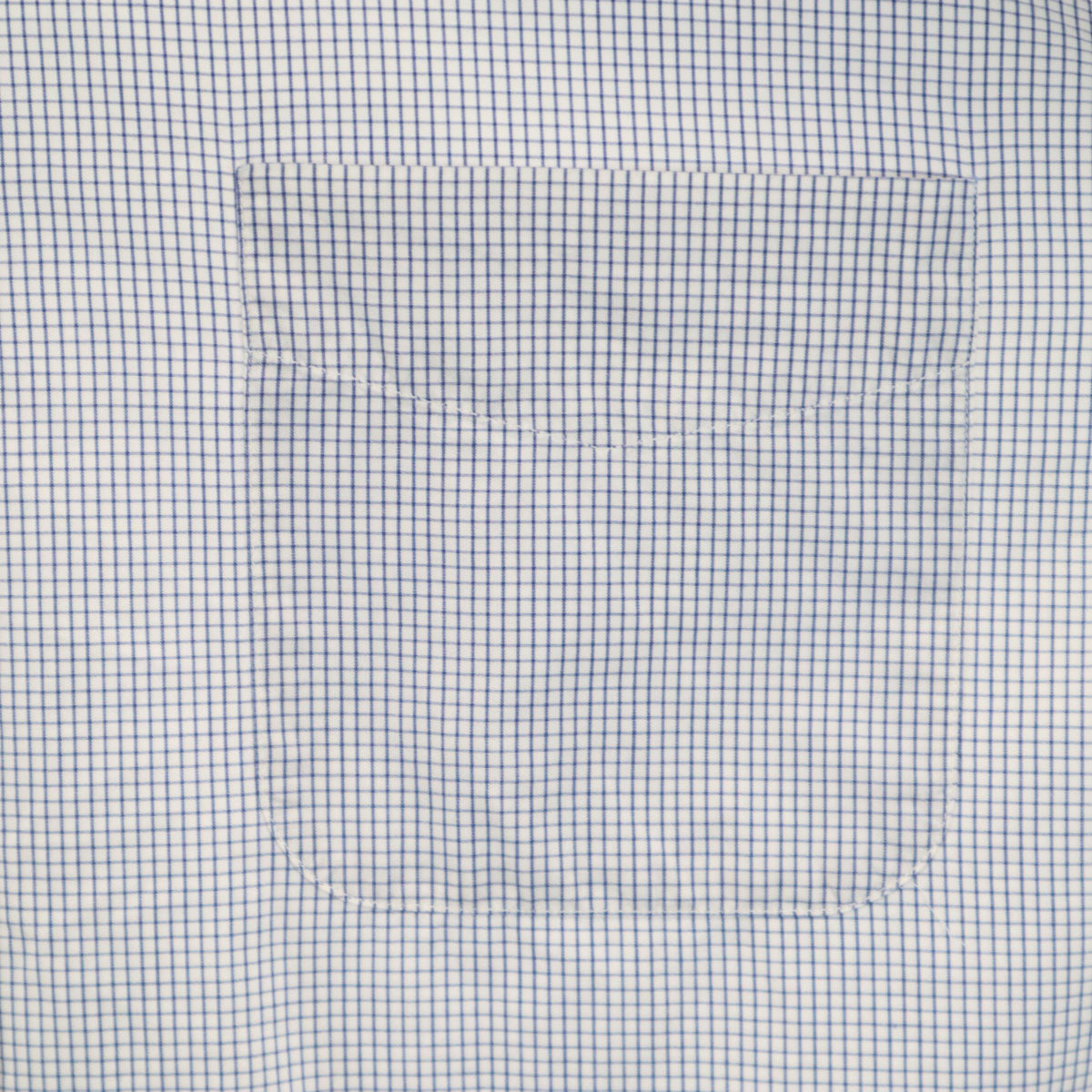 HERMES エルメス フランス製 チェック柄 長袖 ボタンダウンシャツ 42 ホワイト 他 メンズ