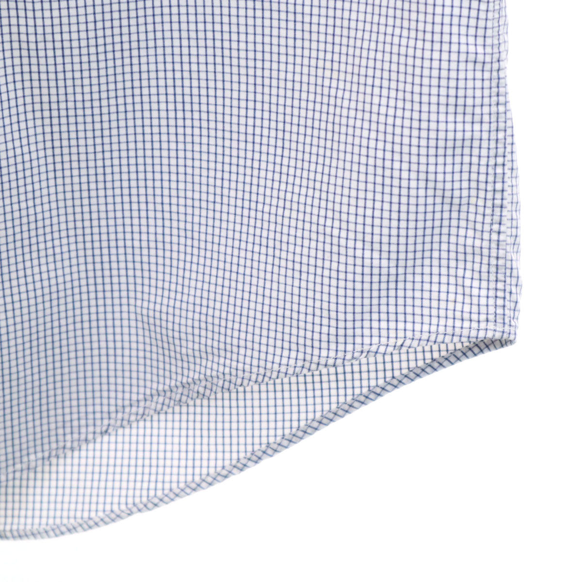 HERMES エルメス フランス製 チェック柄 長袖 ボタンダウンシャツ 42 ホワイト 他 メンズ