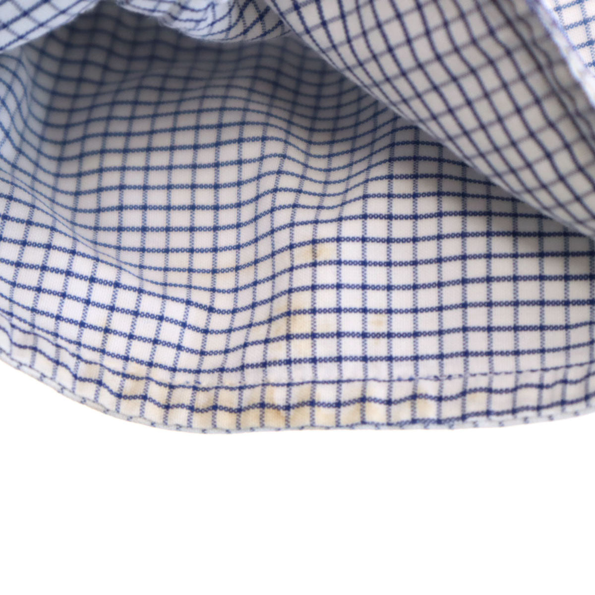 HERMES エルメス フランス製 チェック柄 長袖 ボタンダウンシャツ 42 ホワイト 他 メンズ