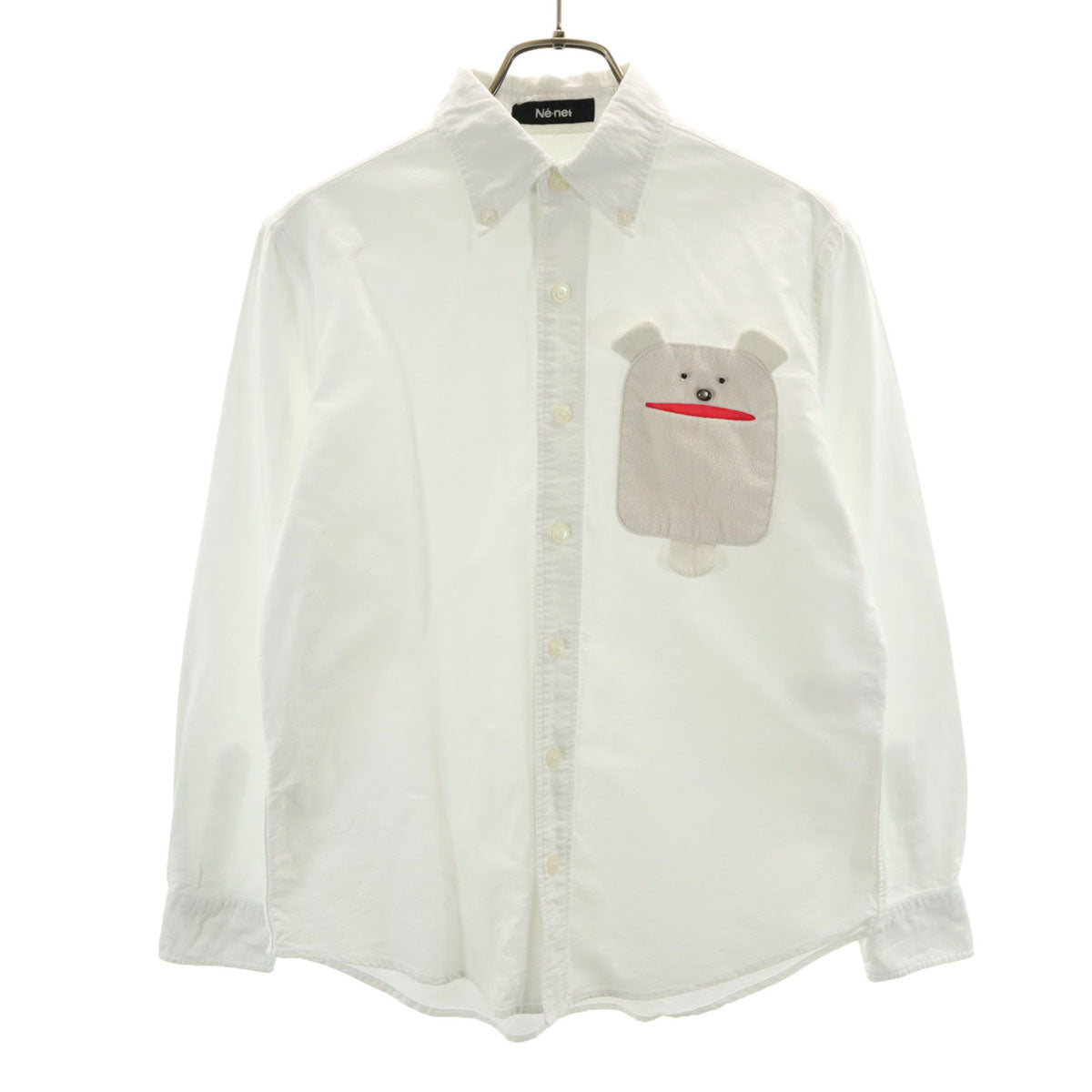 Ne-net ネネット 長袖 オックスフォード ボタンダウンシャツ 2 ホワイト レディース