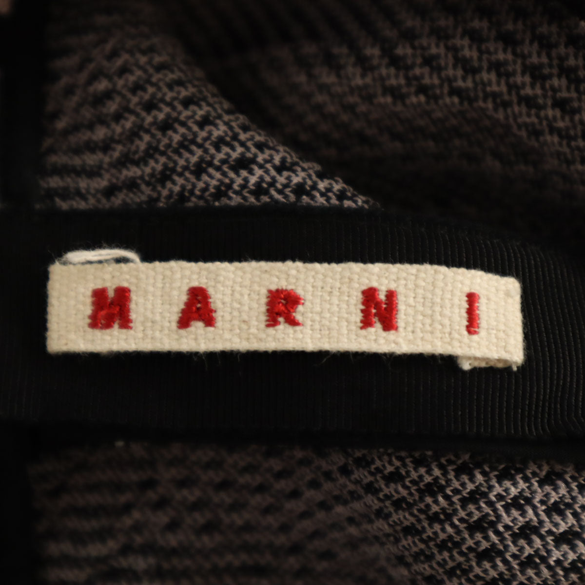 MARNI マルニ イタリア製 チェック柄 長袖 カットソー 38 ピンク×ブラック レディース