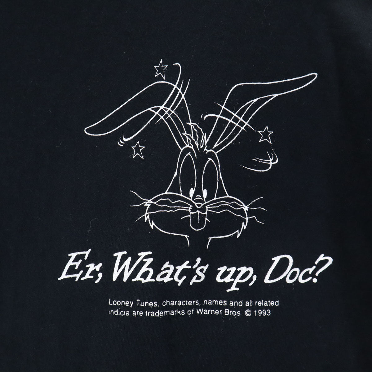 LOONEY TUNES ルーニーテューンズ 日本製 バックスバニー 長袖 Tシャツ ブラック ロンT ワーナーブラザーズ メンズ