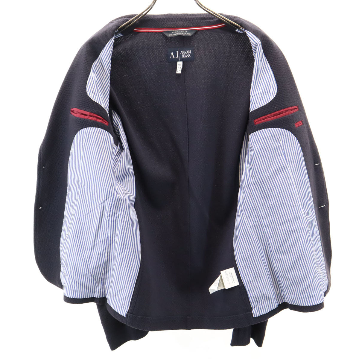 ARMANI JEANS アルマーニジーンズ 30周年記念 テーラードジャケット M ネイビー メンズ