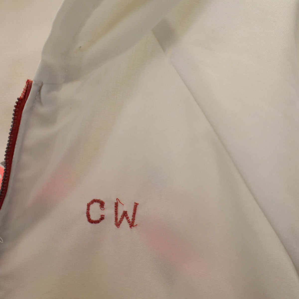 OLD オールド 90s サンダーバード レーシング バックプリント ジップアップ フーデット ジャケット ホワイト レディース