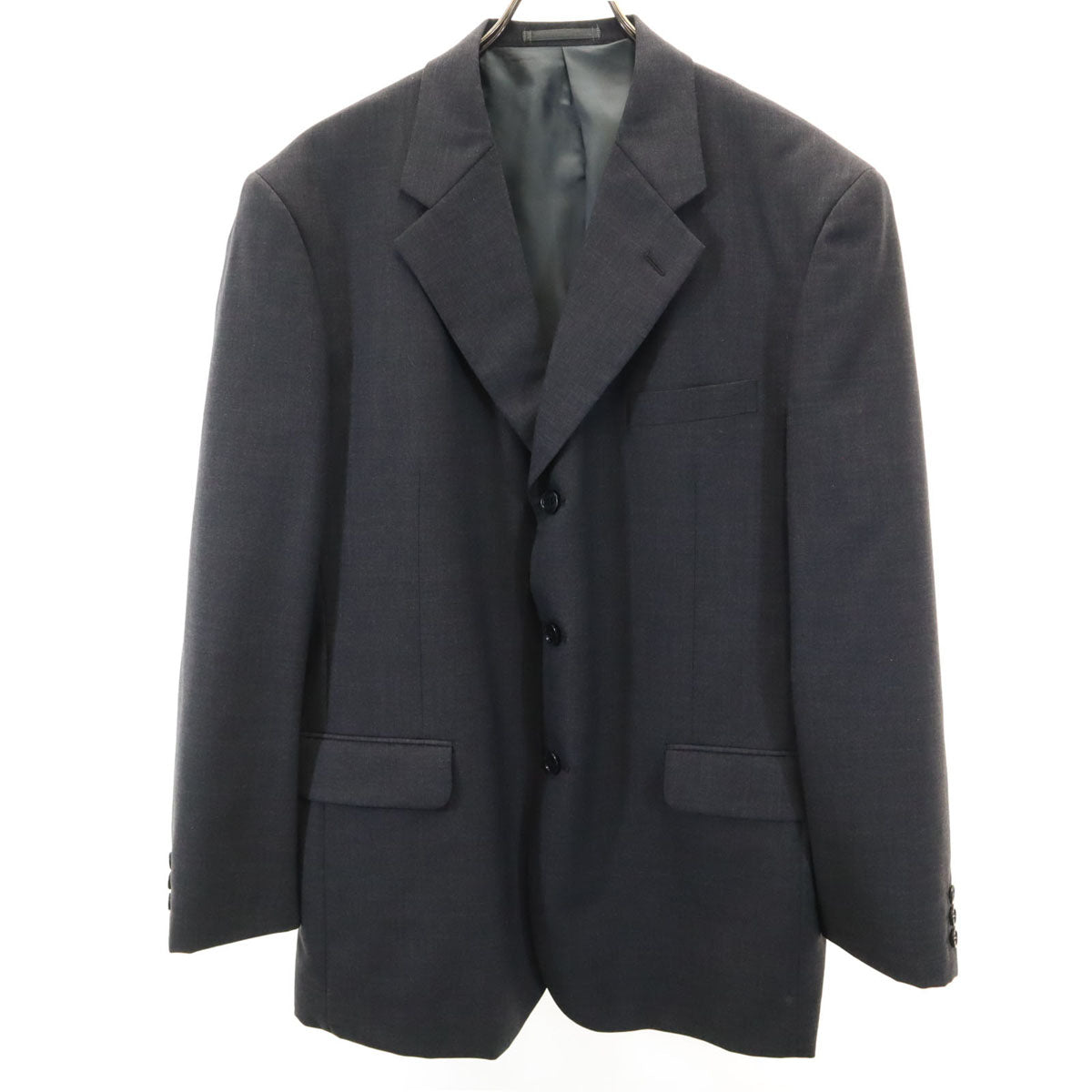 BALMAIN バルマン ウールブレンド テーラードジャケット ダークグレー メンズ
