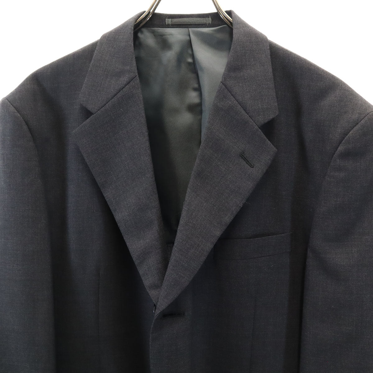 BALMAIN バルマン ウールブレンド テーラードジャケット ダークグレー メンズ