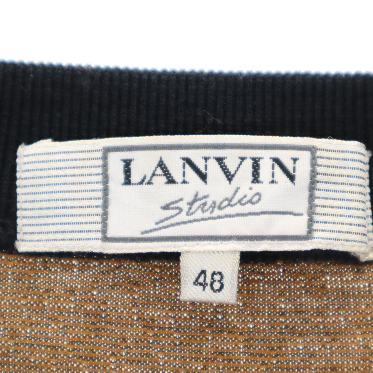 LANVIN STUDIO ランバンスタジオ 90s オールド 長袖 Tシャツ 48 ブラウン ロンT メンズ