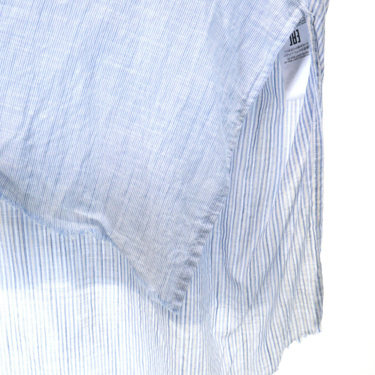 DIESEL ディーゼル テクノレイバース ストライプ柄 長袖 切りっぱなし ブラウス XS ライトブルー TEKNO RAVERS レディース