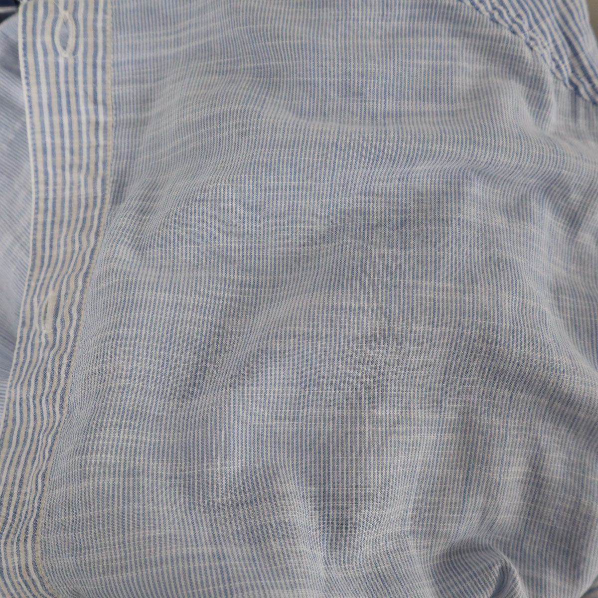 DIESEL ディーゼル テクノレイバース ストライプ柄 長袖 切りっぱなし ブラウス XS ライトブルー TEKNO RAVERS レディース