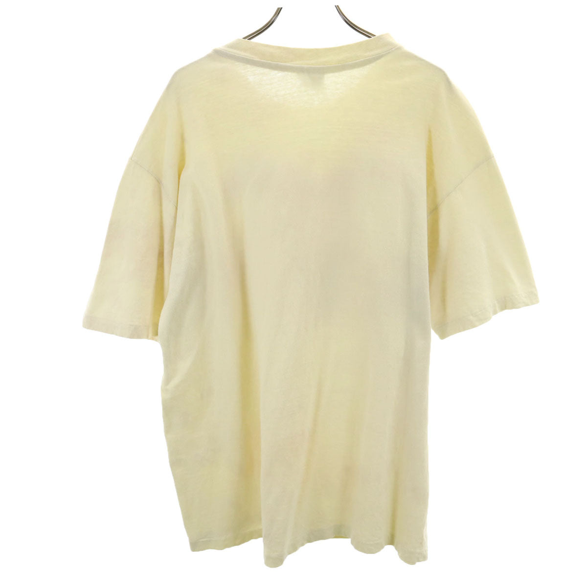 Hanes ヘインズ 80s 90s オールド USA製 スカルホーン 半袖 シングルステッチ 偉人 Tシャツ XL ベージュ メンズ