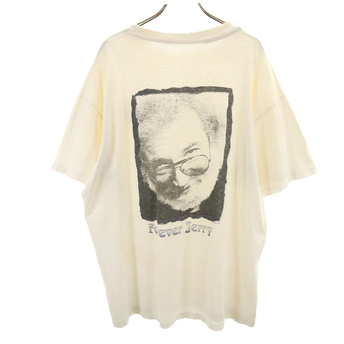 OLD オールド 90s ジェリーガルシア グレイトフルデッド グレイトフルデッド 半袖 シングルステッチ Tシャツ アイボリー Forever Jerry メンズ