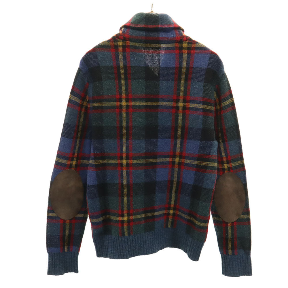 POLO RALPH LAUREN ポロラルフローレン チェック柄 長袖 セーター S 深緑 他 ニット メンズ