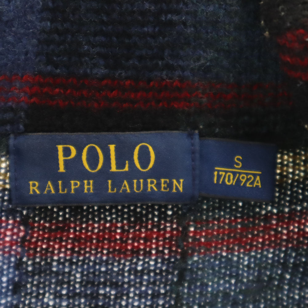 POLO RALPH LAUREN ポロラルフローレン チェック柄 長袖 セーター S 深緑 他 ニット メンズ