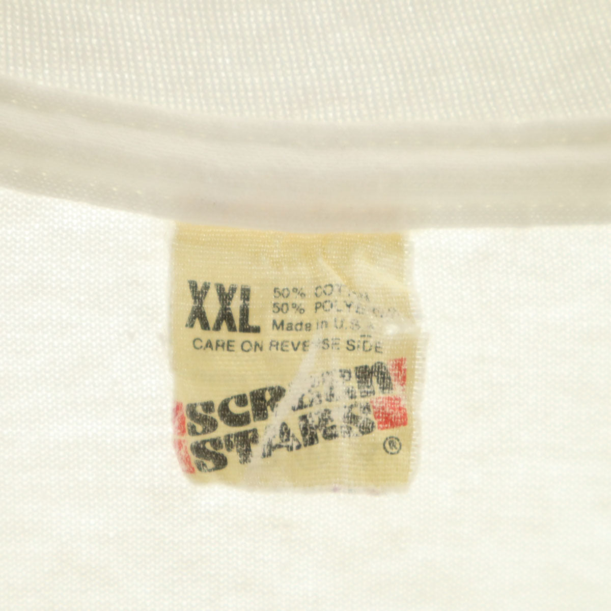 SCREEN STARS スクリーンスターズ 80s ヴィンテージ USA製 ミケランジェロ ダビデ像 半袖 シングルステッチ Tシャツ XXL ホワイト メンズ