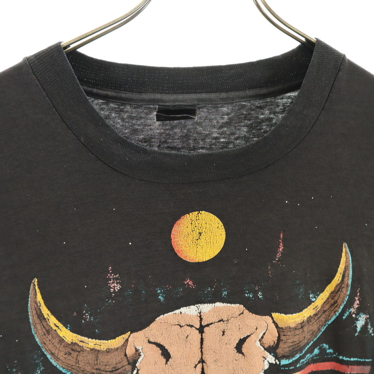 OLD オールド 90s スカイホーン 半袖 シングルステッチ Tシャツ ブラック メンズ