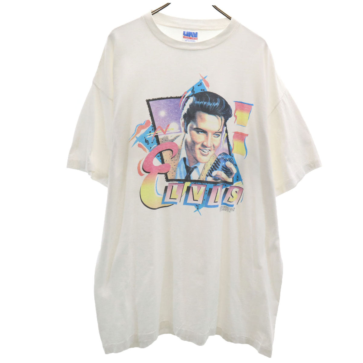 90s オールド USA製 エルビスプレスリー 半袖 シングルステッチ Tシャツ free ホワイト Elvis Presley メンズ