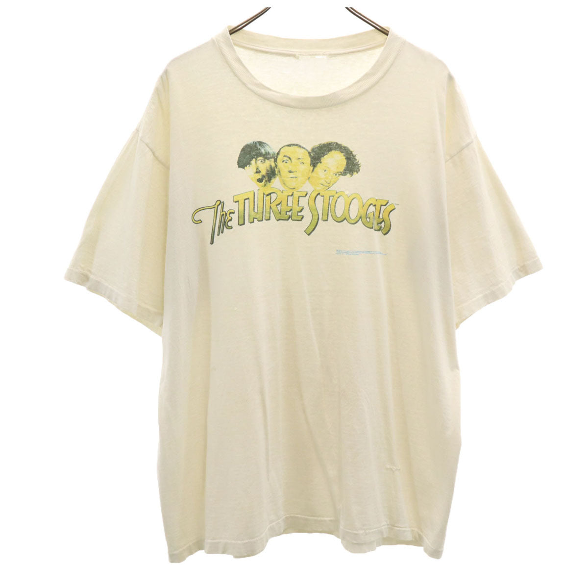 OLD オールド 90s 三ばか大将 コメディアン 半袖 シングルステッチ Tシャツ ホワイト The THREE STOOGES メンズ