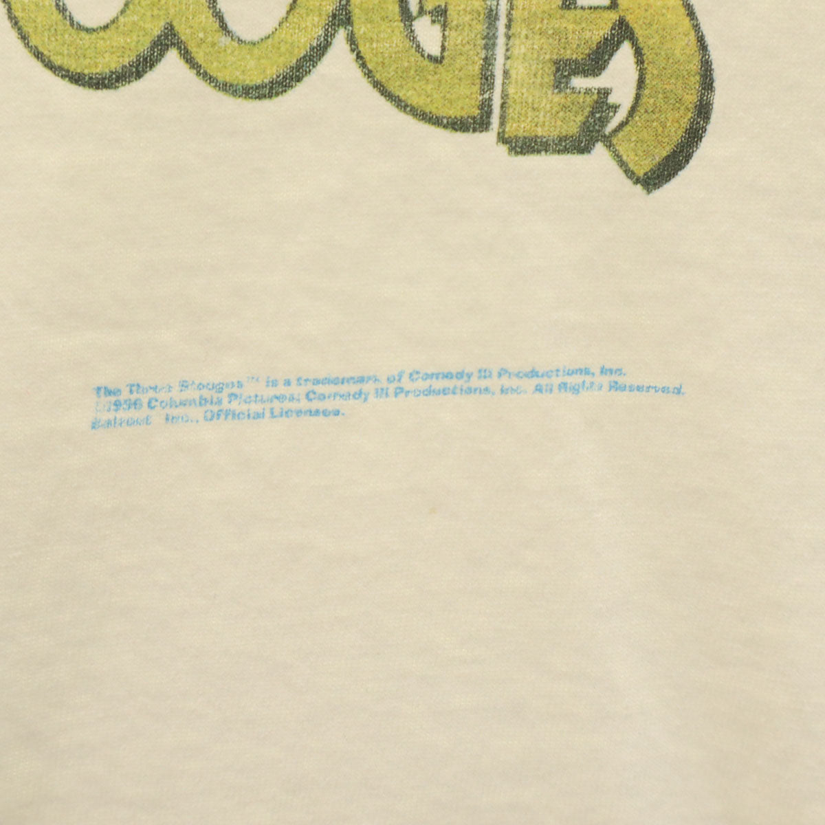 OLD オールド 90s 三ばか大将 コメディアン 半袖 シングルステッチ Tシャツ ホワイト The THREE STOOGES メンズ