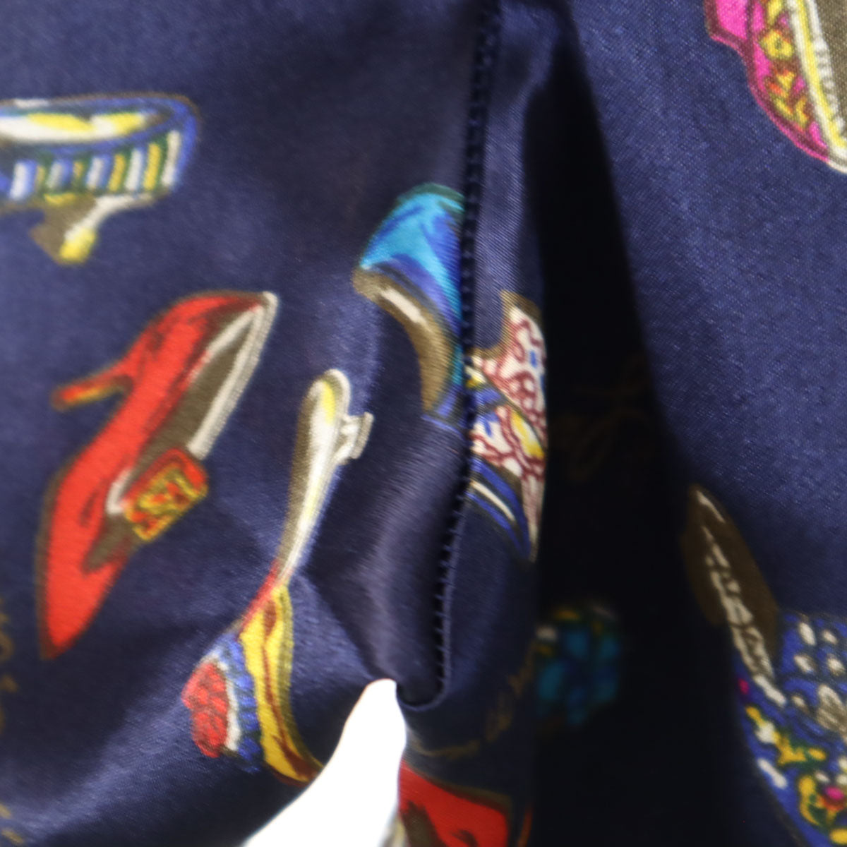 KARL LAGERFELD カールラガーフェルド 日本製 ヒール柄 ルームウェア 上下 セットアップ M ネイビー パジャマ レディース