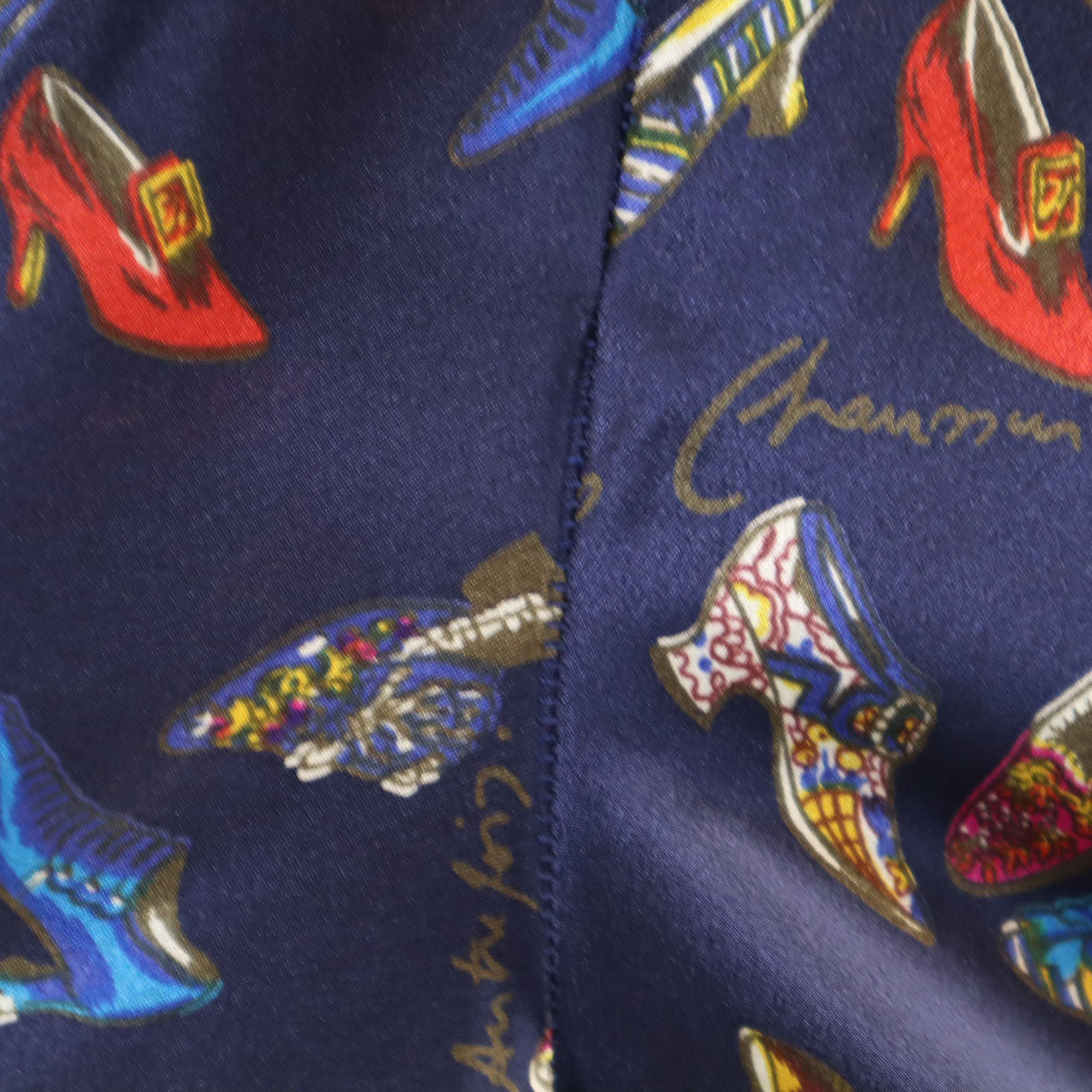 KARL LAGERFELD カールラガーフェルド 日本製 ヒール柄 ルームウェア 上下 セットアップ M ネイビー パジャマ レディース