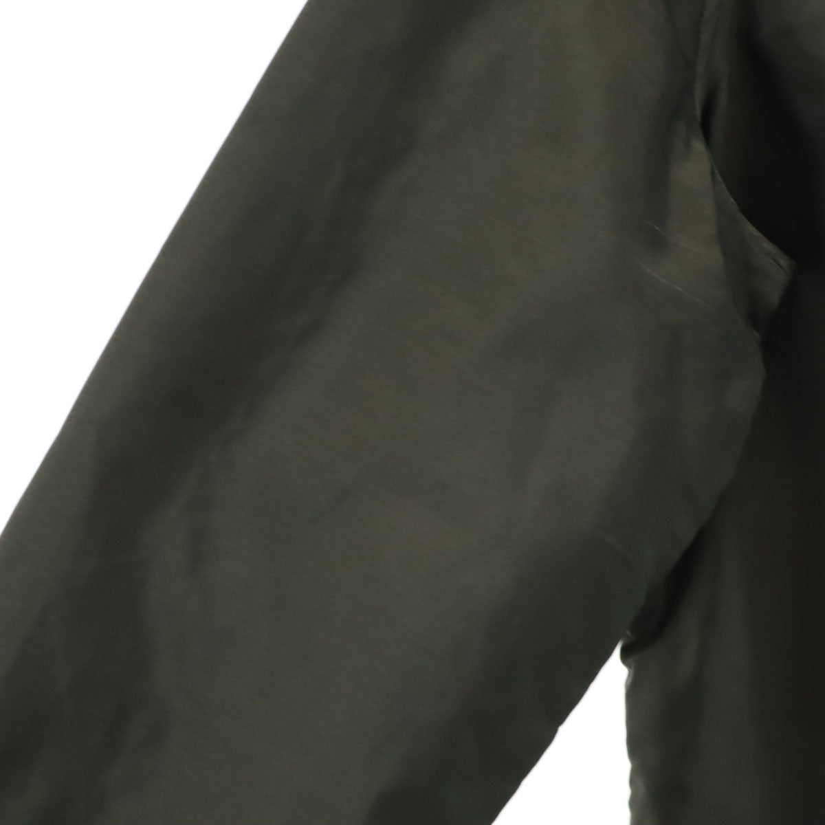 PRADA プラダ イタリア製 長袖 オープンカラー シャツ 42 グリーン レディース