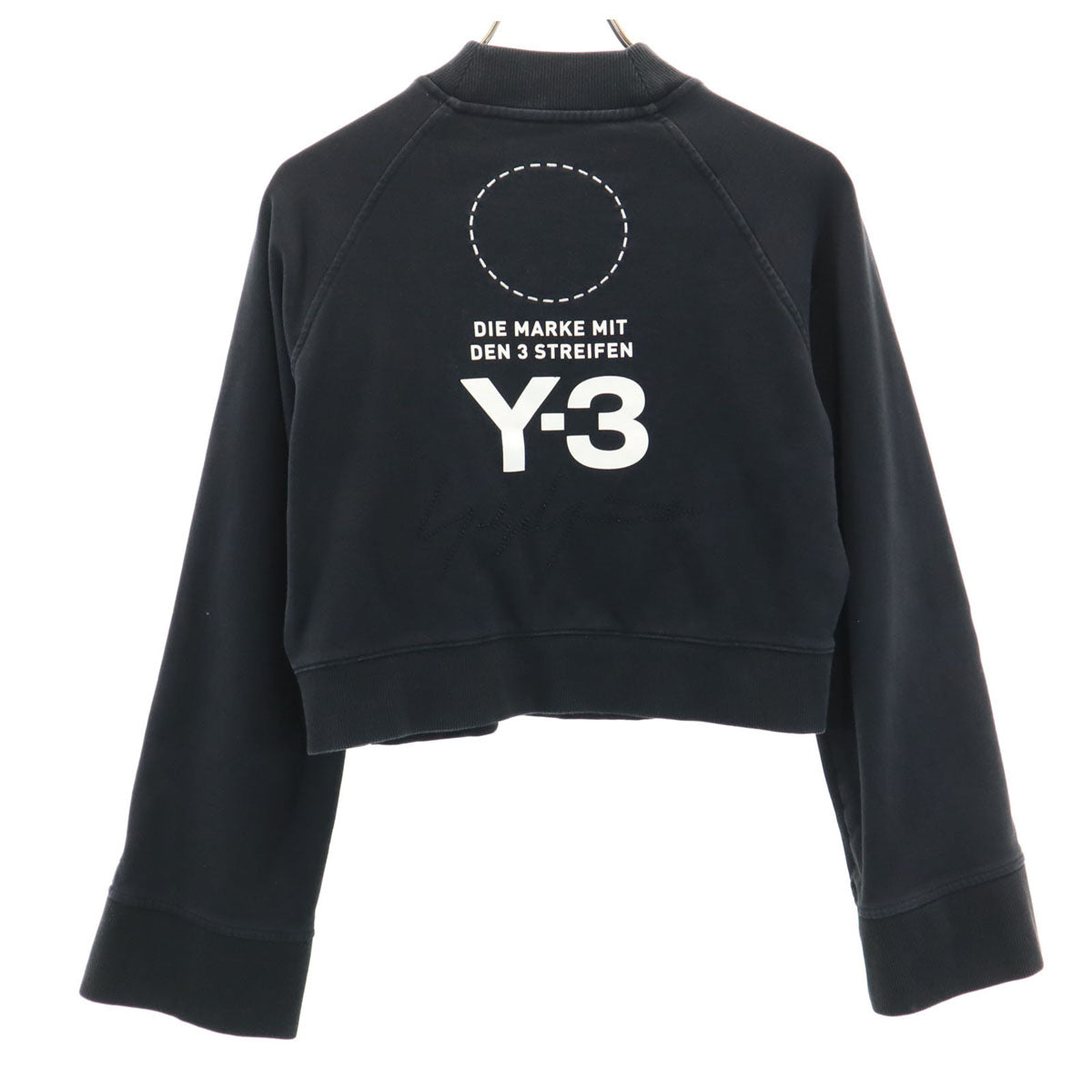 Y-3 ワイスリー バックプリント 長袖 プリント スウェット S ブラック adidas×Yohji Yamamoto レディース