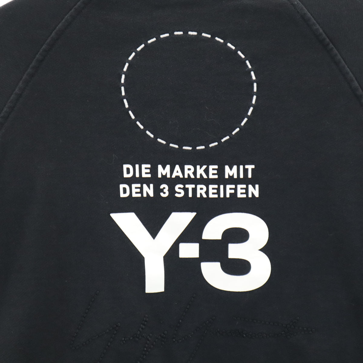 Y-3 ワイスリー バックプリント 長袖 プリント スウェット S ブラック adidas×Yohji Yamamoto レディース