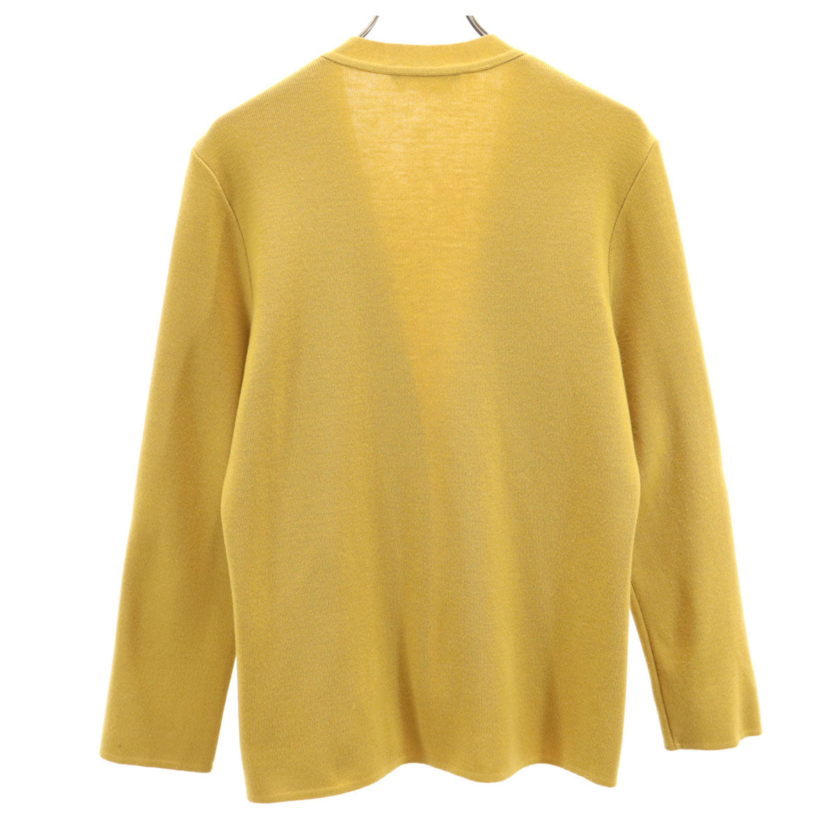 SalvatoreFerragamo サルバトーレフェラガモ 90s イタリア製 ウールブレンド オールド 長袖 ガンチーニ カーディガン M. マスタード レディース