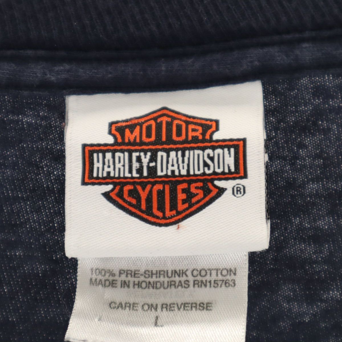 HARLEY DAVIDSON ハーレーダビッドソン 長袖 両面プリント Tシャツ L ネイビー ロンT メンズ