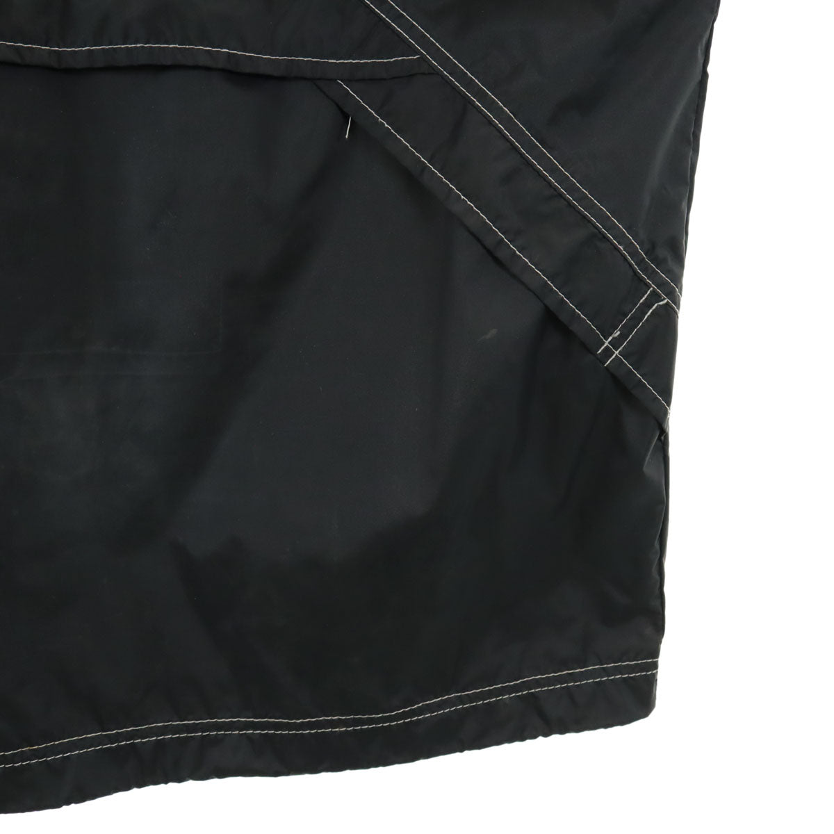 NIKE ナイキ 90s 00s オールド 白タグ 長袖 ワンポイント刺繍 アノラックパーカー M ブラック ポケッタブル スウォッシュ メンズ