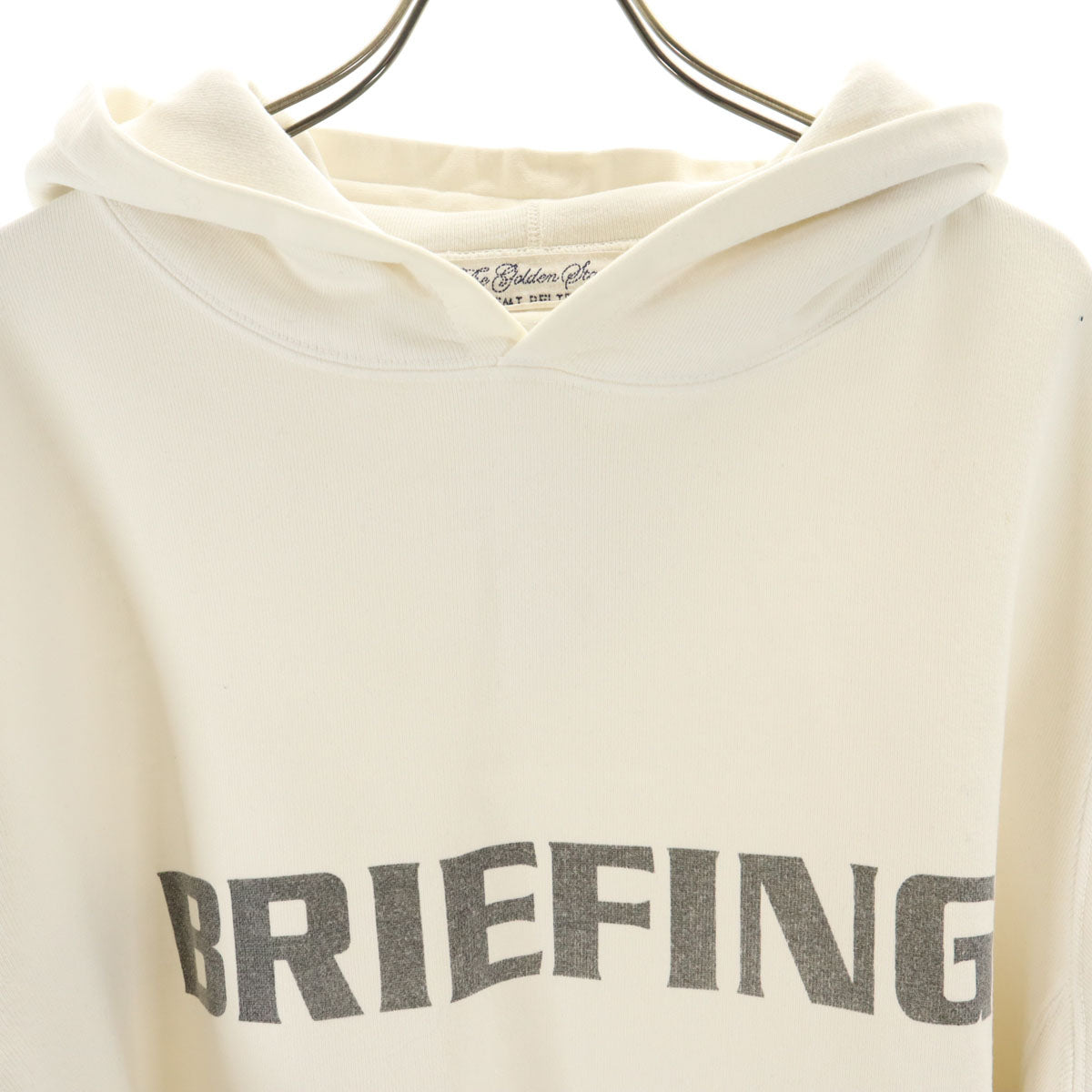 REMI RELIEF レミレリーフ 日本製 ブリーフィング コラボ 長袖 スウェットパーカー L ホワイト メンズ