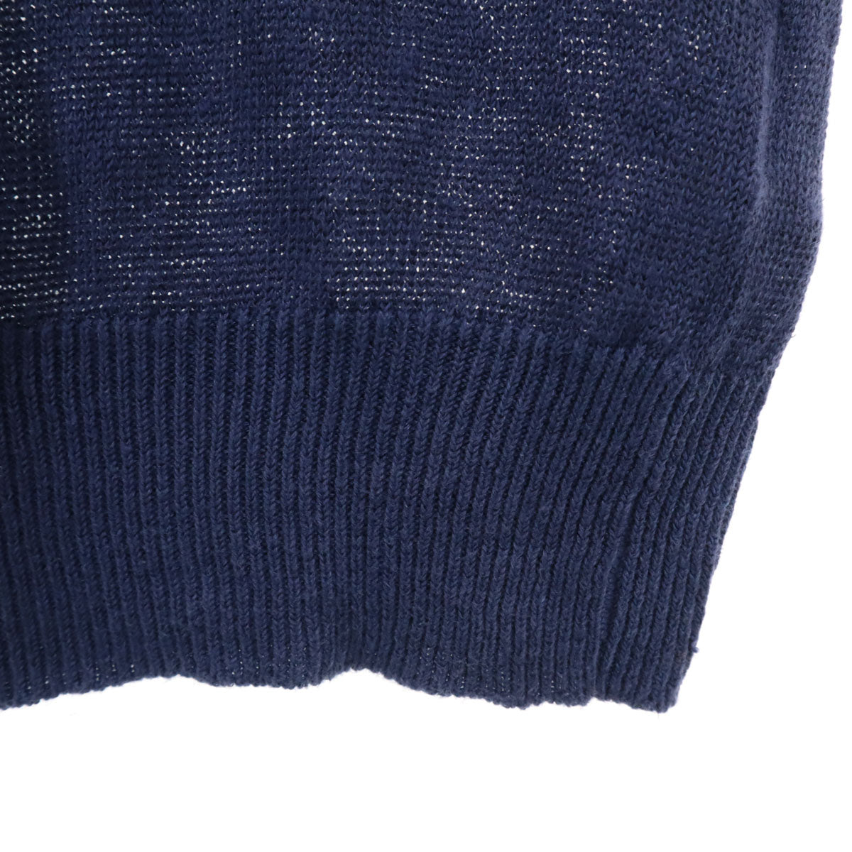 URBAN RESEARCH アーバンリサーチ リネン 7分袖 ニット M ネイビー レディース